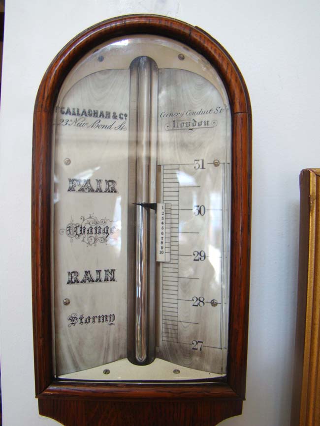 A Victorian Oak Cased Stick Barometer with Ivory Scales by William Callaghan & Co., London, circa 1875 — image 2